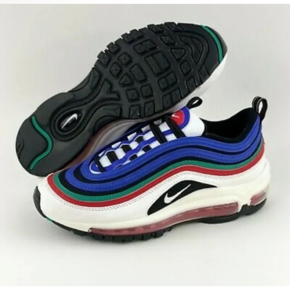 Nike AirMax 97 GS White/ Multi Running Shoes 5.5 Y